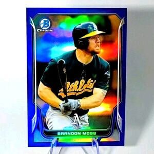 2014 Bowman Chrome Blue Refractor  Brandon Moss #204 SP 59/250